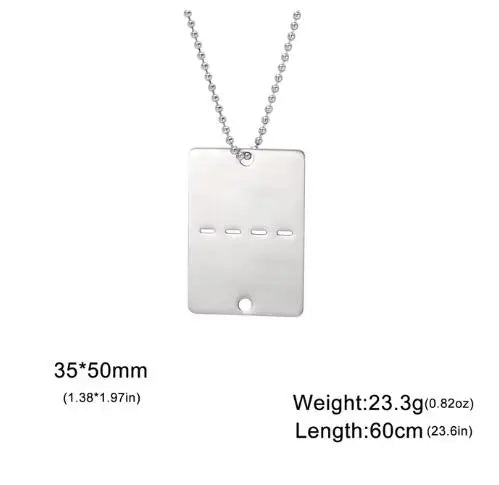 TAG NECKLACE WITH ARMY ENGRAVING