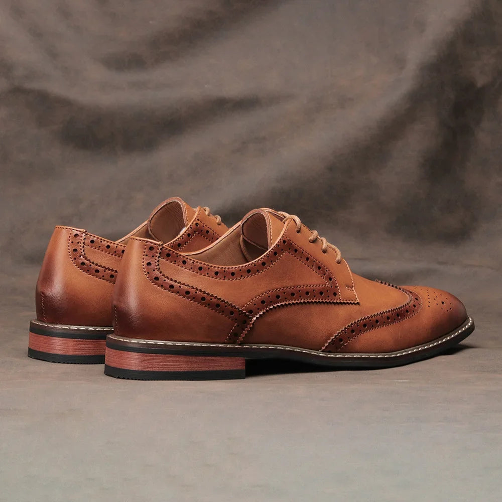 LEATHER BROGUES SHOES