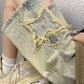 KNEE-LENGTH PATCHWORK SHORTS