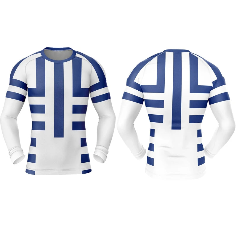 3D PRINT LONG SLEEVE COMPRESSION TOP