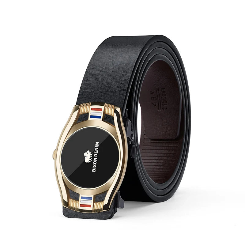 PU LEATHER AUTOMATIC BELT BUCKLE