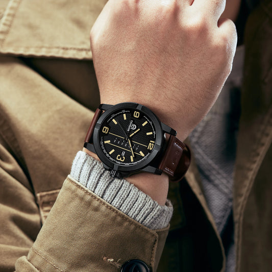 PU LEATHER QUARTZ WATCH