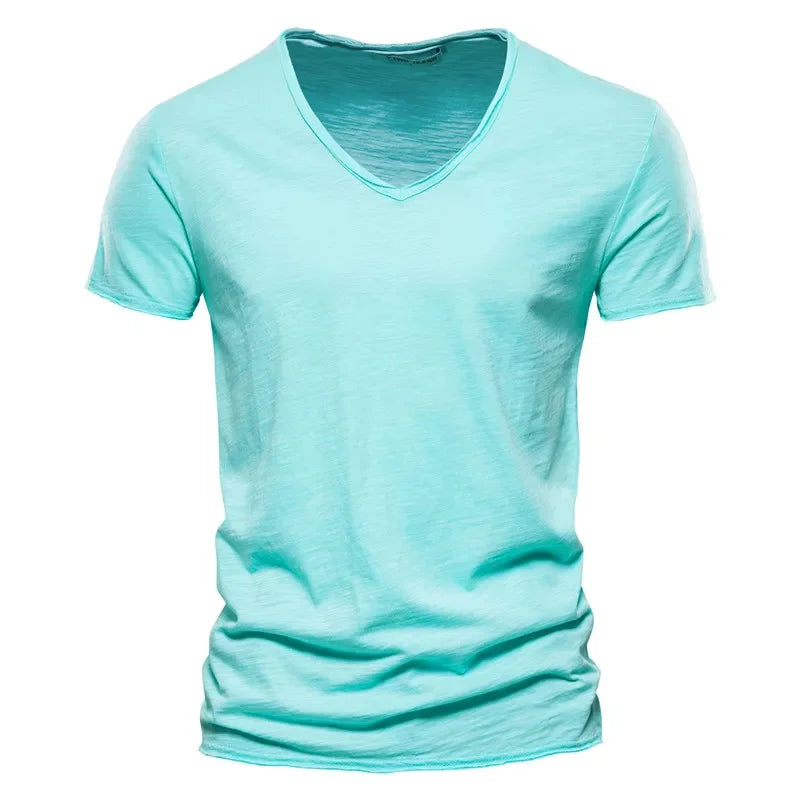 CASUAL PLAIN COTTON T-SHIRT
