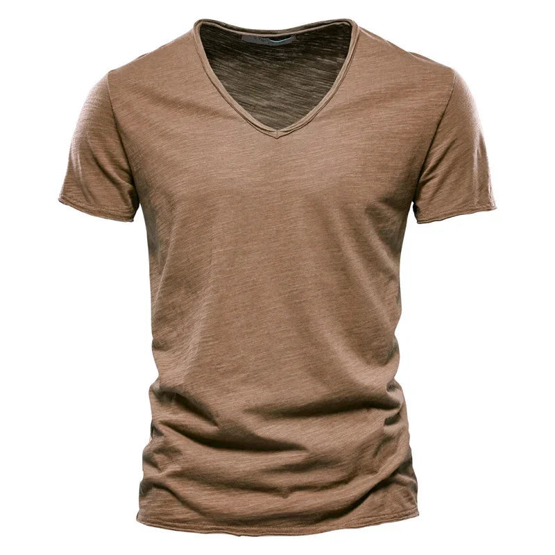 CASUAL PLAIN COTTON T-SHIRT