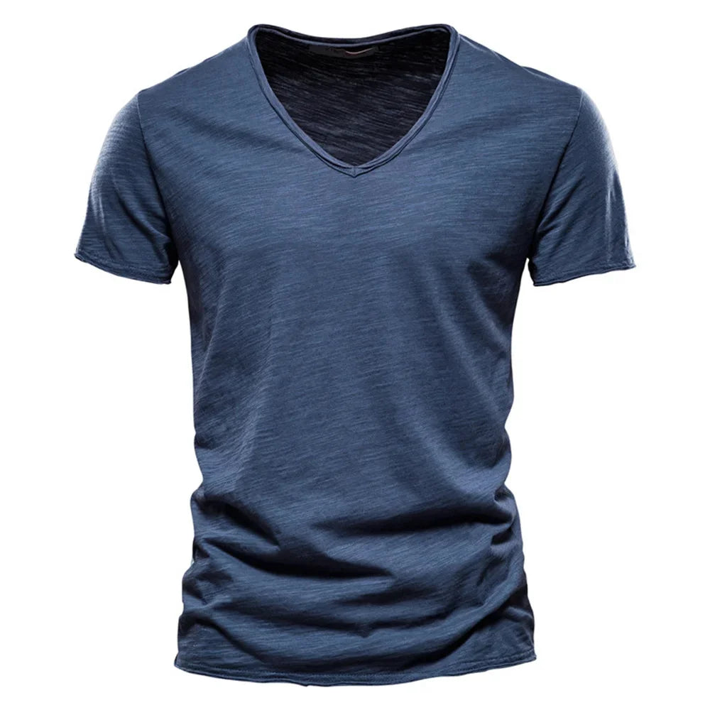 CASUAL PLAIN COTTON T-SHIRT