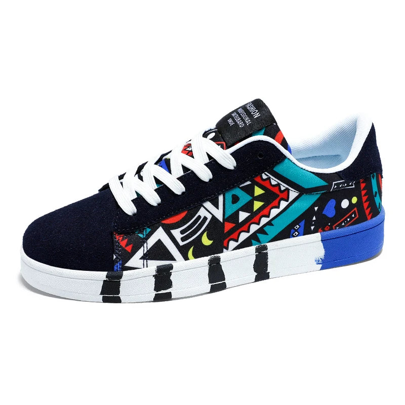 GRAFFITI LACE-UP SNEAKERS