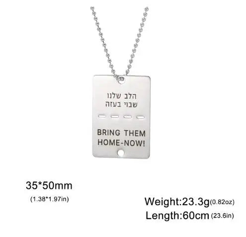 TAG NECKLACE WITH ARMY ENGRAVING