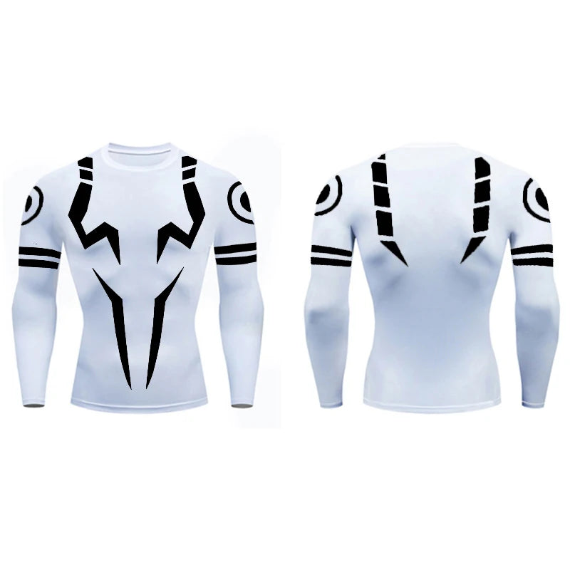 3D PRINT LONG SLEEVE COMPRESSION TOP