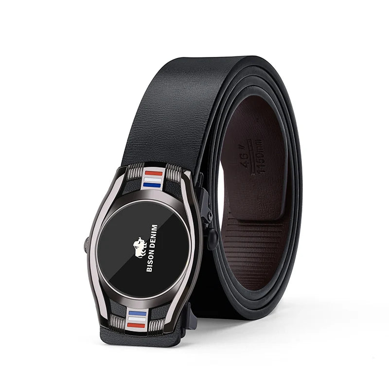 PU LEATHER AUTOMATIC BELT BUCKLE