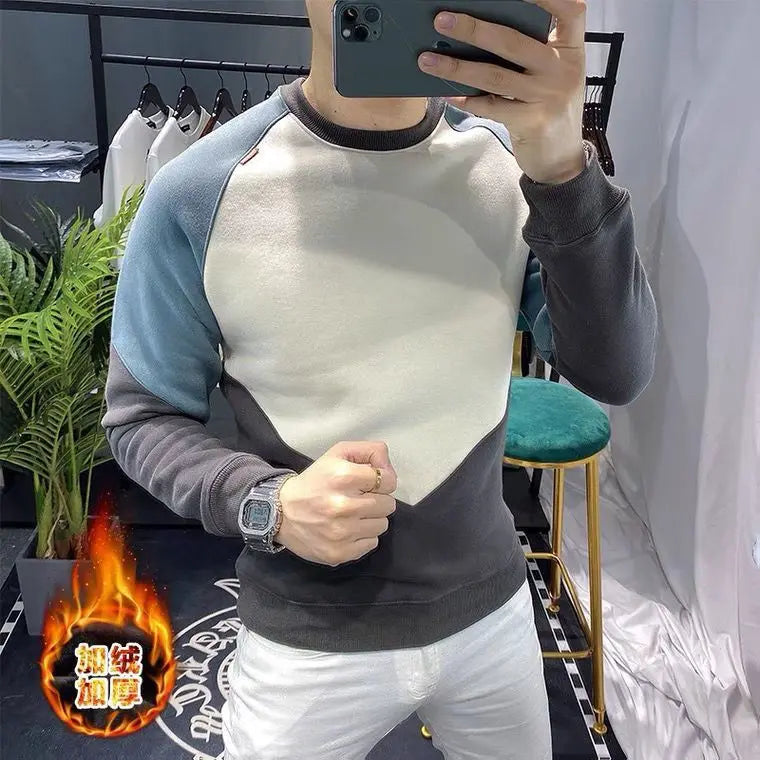 PATCHWORK O-NECK SWEATSHIRT