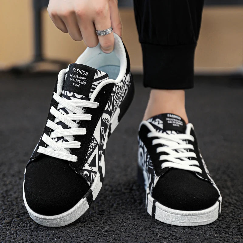 GRAFFITI LACE-UP SNEAKERS
