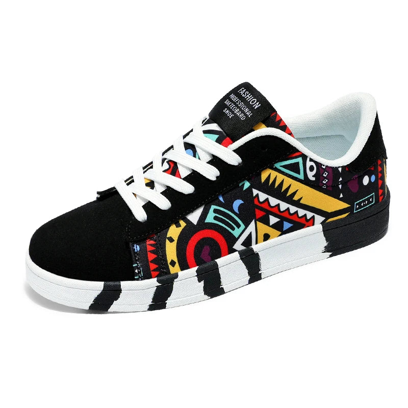 GRAFFITI LACE-UP SNEAKERS