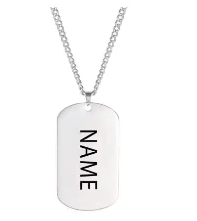 TAG NECKLACE WITH ARMY ENGRAVING