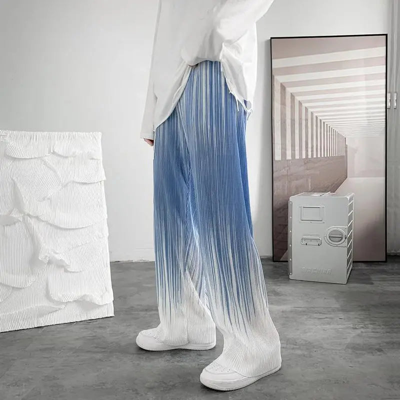 SILK PLEATED OVERSIZE PANTS