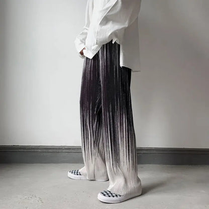 SILK PLEATED OVERSIZE PANTS