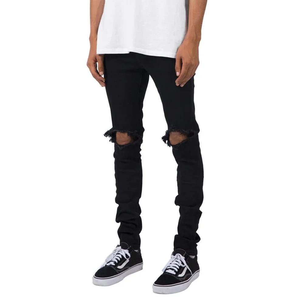 HIP HOP RIPPED SKINNY JEANS