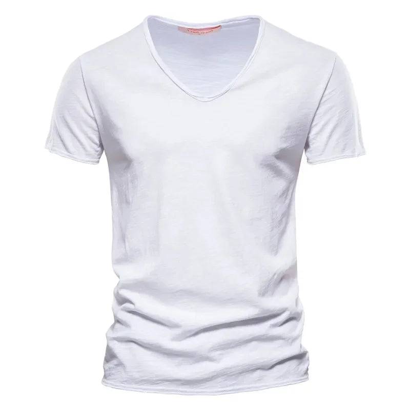 CASUAL PLAIN COTTON T-SHIRT