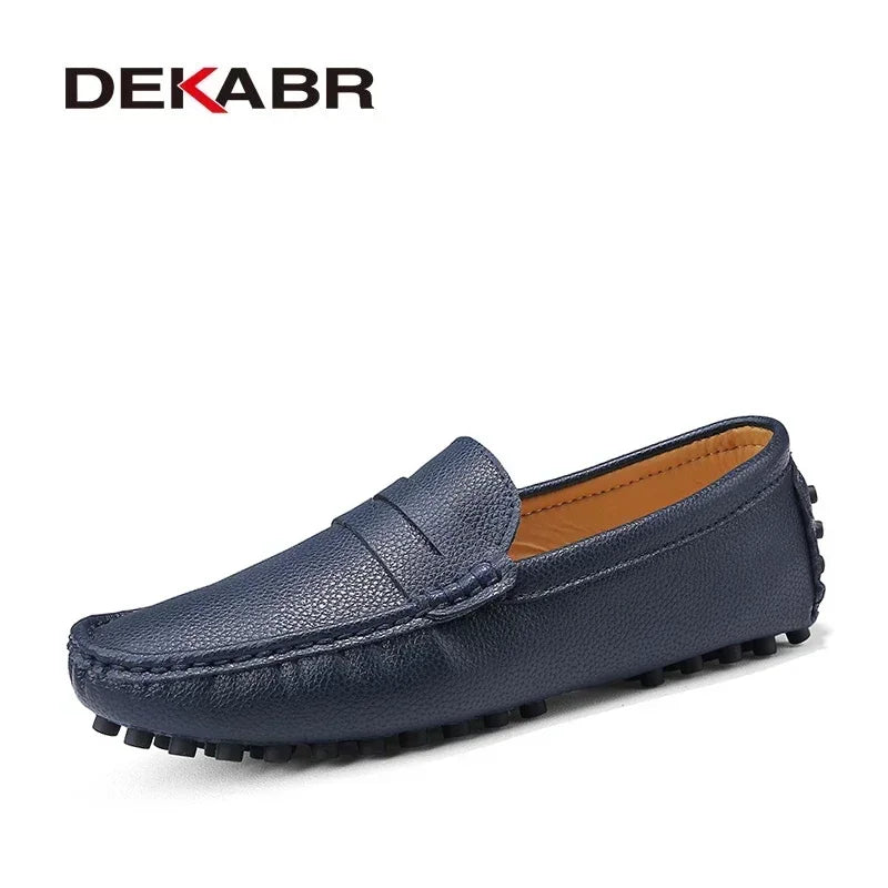 SLIP ON LEATHER LOAFERS