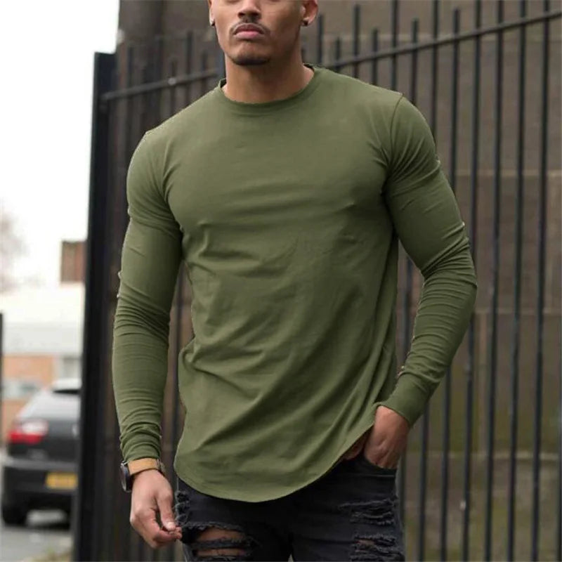 SLIM FIT PLAIN LONG SLEEVE T-SHIRT