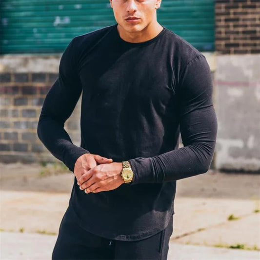 SLIM FIT PLAIN LONG SLEEVE T-SHIRT