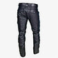 FAUX LEATHER BIKER PANTS WITH ZIPPER