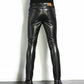 SLIM TIGHT BLACK LEATHER PANTS