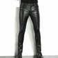 SLIM TIGHT BLACK LEATHER PANTS