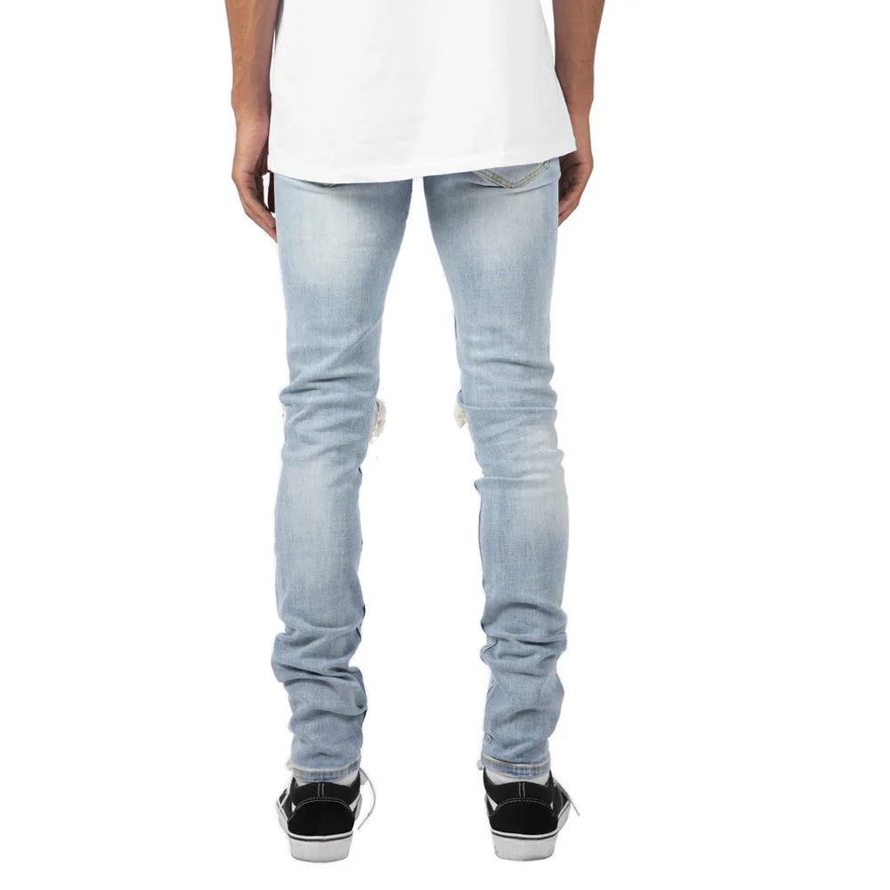 HIP HOP RIPPED SKINNY JEANS