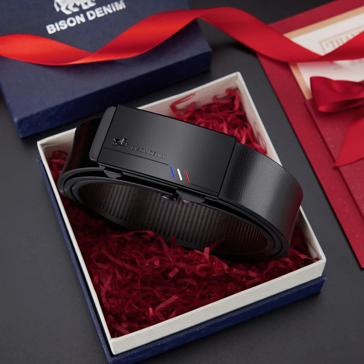 PU LEATHER AUTOMATIC BELT BUCKLE