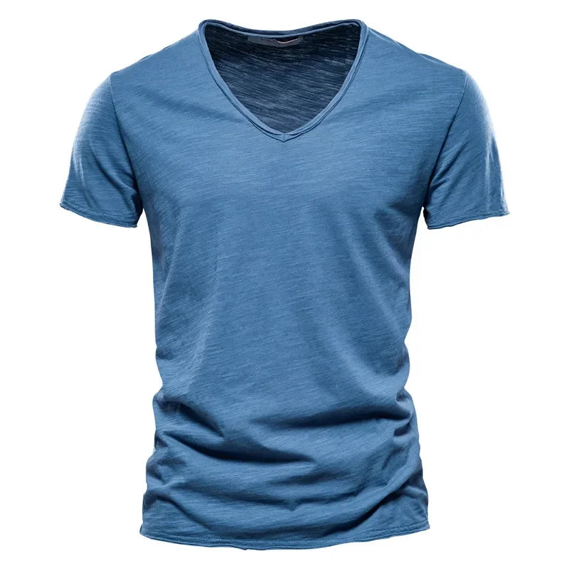 CASUAL PLAIN COTTON T-SHIRT