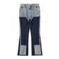 SPLICED SPECKLED PATCHWORK JEANS